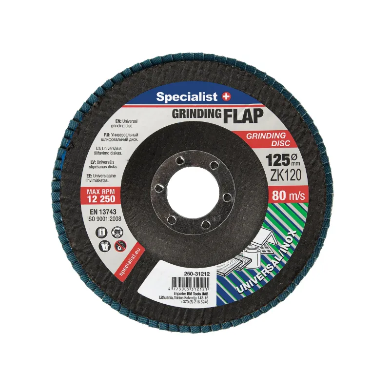 Specialist+ SPECIALIST+ vēdekļveida slīpēšanas disks ZK120, 125 mm 250-31212