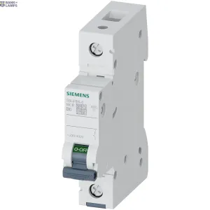 Siemens 5SL6106-6 — Miniature circuit breaker 230/400 V 6kA, 1-pole, B, 6A Siemens 5SL6106-6 — Miniature circuit breaker 230/400 V 6kA, 1-pole, B, 6A