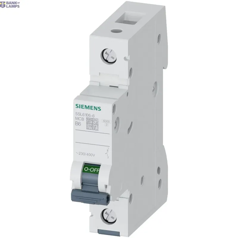 Siemens Miniature circuit breaker 230/400 V 6kA, 1-pole, B, 6A 5SL6106-6