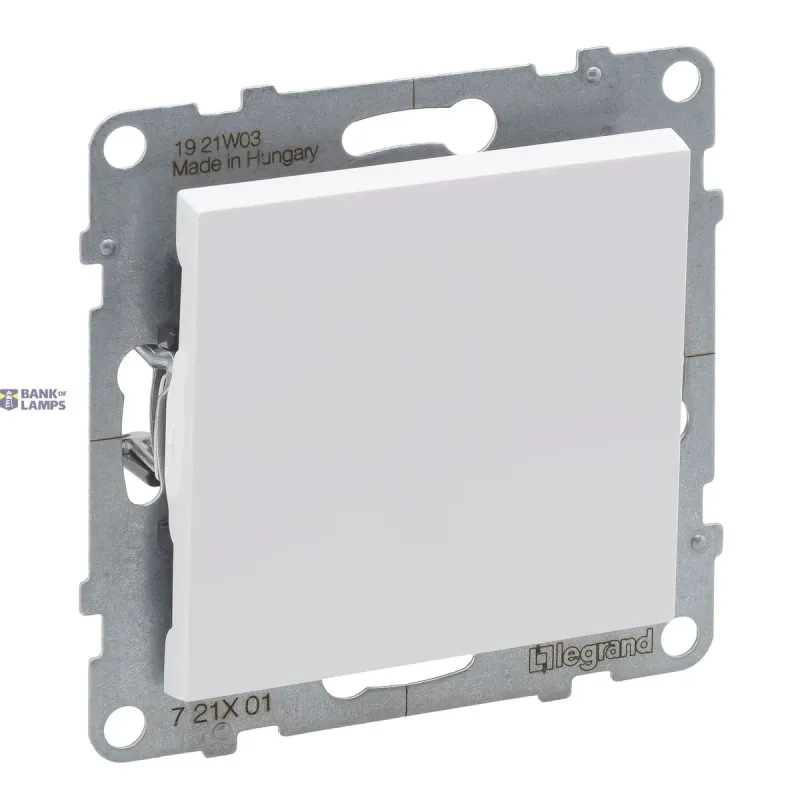Legrand One-Way Switch Suno White, 10 A, 250 V, IP20, IK04 721101