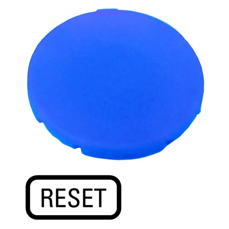 EATON M22-XD-B-GB14 Button plate, flat blue, RESET 218204