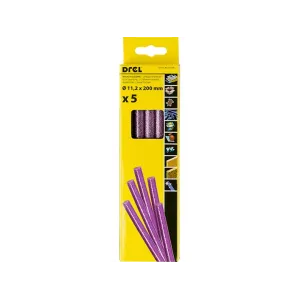 Karstās līmes nūjiņas 11,2 mm x 200 mm, mirdzoši violetas, 5 gab. Karstās līmes nūjiņas 11,2 mm x 200 mm, mirdzoši violetas, 5 gab.