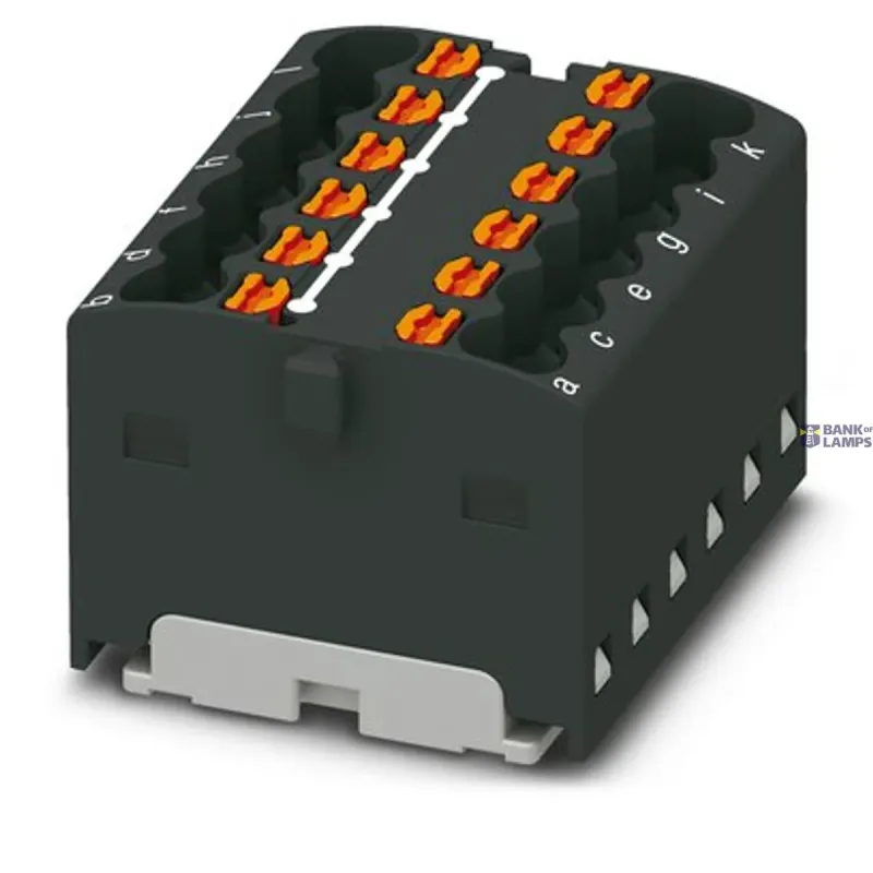 Phoenix Contact Distribution Block PTFIX 12X1.5 BK, 17.5A, Black, Push-In 3002782