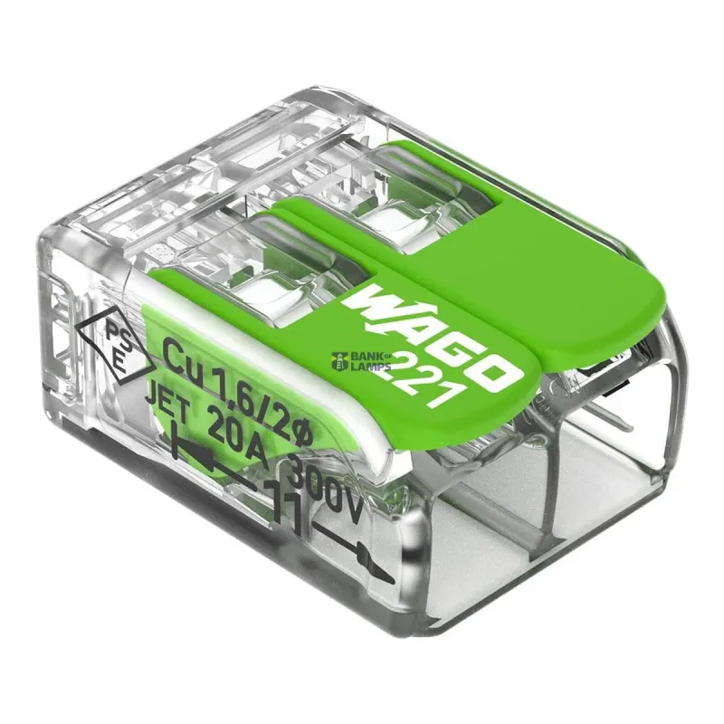WAGO Splicing Connector with Levers 2-Conductor, 4 mm² 221-422