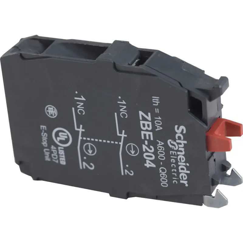 Schneider Electric Contact Block Harmony XB4, 2NC, IP20, Silver ZBE204