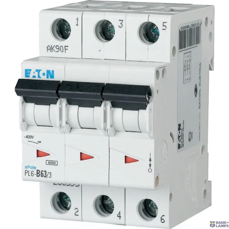 EATON PL6-C63/3 Miniature circuit breaker (MCB), 63 A, 3p 286607