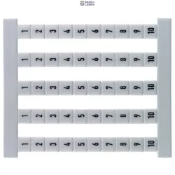 Weidmüller 0460660001 — Dekafix, Terminal marker, 5 x 5 mm, Pitch in mm (P): 5.00 Weidmueller, white
