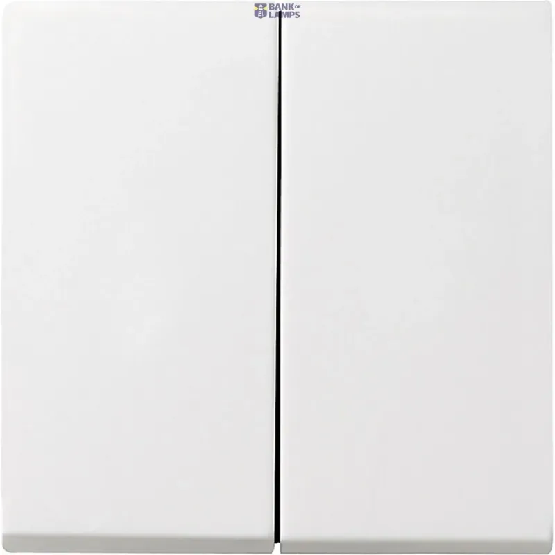 Gira Rocker System 55 2-Gang, Pure White Glossy 029503