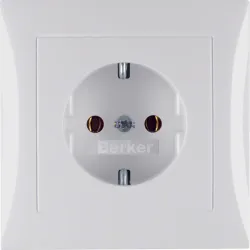 Berker 47428989 — SCHUKO Socket outlet Cover plate, S.1, Polar White glossy