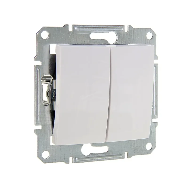Schneider Electric Frame Sedna, 1P, White, ole 2-circuits Switch - 10AX SDN0300121