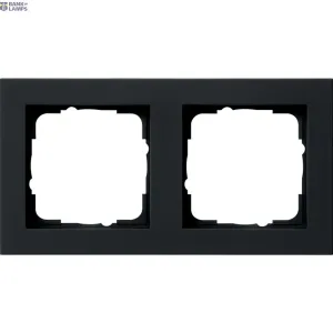 Cover Frame E2 Black Matt (Lacquered) 2-Gang, Halogen-Free Shatter-Proof Thermoplastic Cover Frame E2 Black Matt (Lacquered) 2-Gang, Halogen-Free Shatter-Proof Thermoplastic