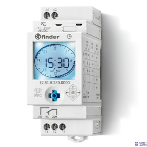 FINDER 125182300000 — Digital Time Switch 35mm, 1CO, 16A, 110.230VUC, day, week ProgramSmartp FINDER 125182300000 — Digital Time Switch 35mm, 1CO, 16A, 110.230VUC, day, week ProgramSmartp