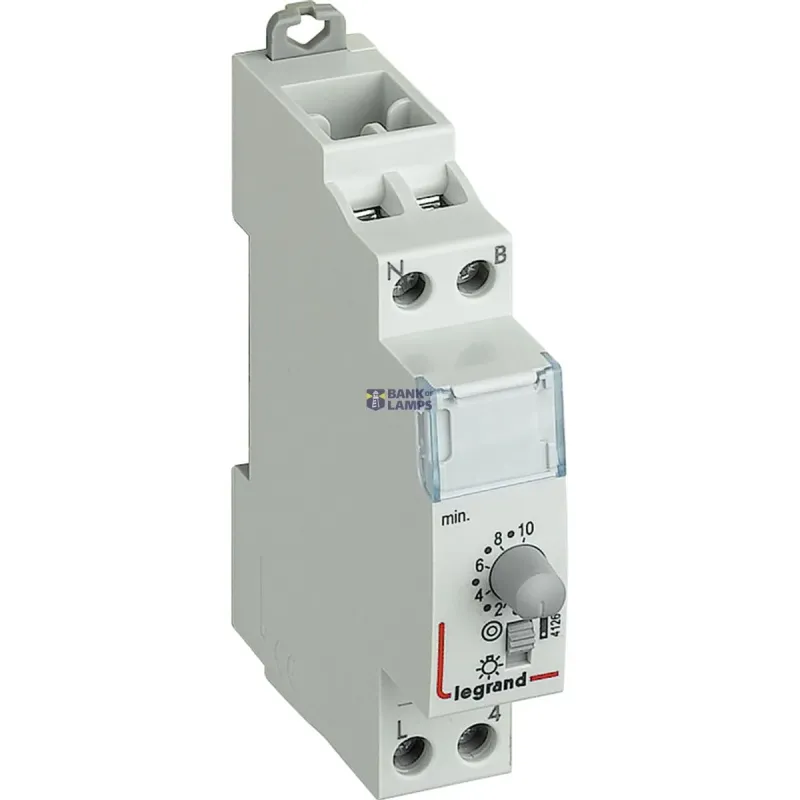 Legrand Time-Lag Switch White, 16A, 230V, 50/60Hz, 1 mod 412602