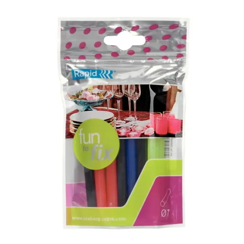 Rapid Glue sticks 7x100mm, coloured, 20pcs, Rapid 23835900