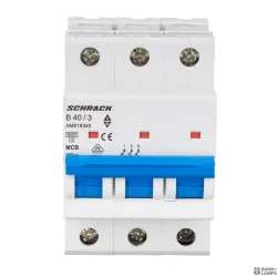 SCHRACK AM618340-- — Miniature Circuit Breaker AMPARO 6kA, B 40A, 3P SCHRACK AM618340-- — Miniature Circuit Breaker AMPARO 6kA, B 40A, 3P