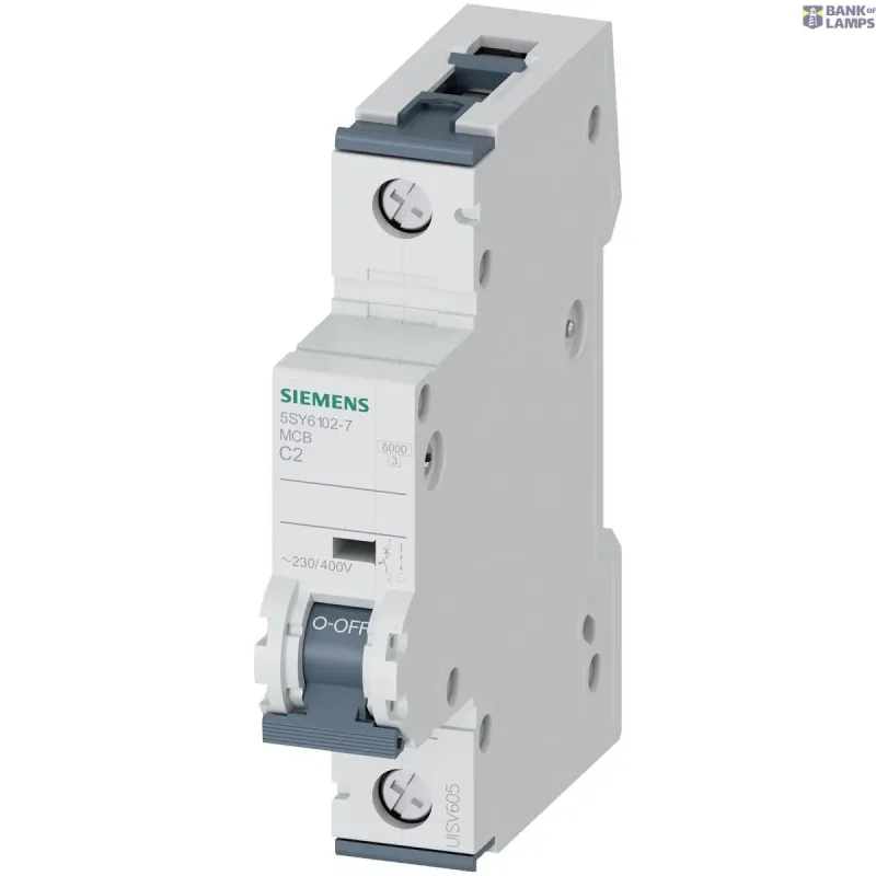 Siemens Miniature circuit breaker 230/400 V 6 kA, 1-pole, C, 2 A 5SY6102-7