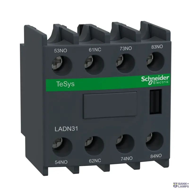 Schneider Electric Auxiliary Contact Block TeSys Deca, 3NO, Screw Terminals LADN31