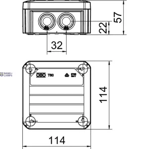 OBO Bettermann 2010007 — Junction Box T 60, 114×114×57 mm, IP68, Plug-in Seal, Terminal Strip, Grey OBO Bettermann 2010007 — Junction Box T 60, 114×114×57 mm, IP68, Plug-in Seal, Terminal Strip, Grey