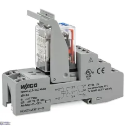 WAGO 858-304 — Relay Module 4 Changeover Contacts, 5 A, Red, 1.5 mm²