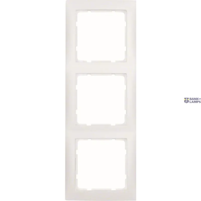 Berker Frame 3-Gang; S.1, Polar white, matt, Plastic 10139909