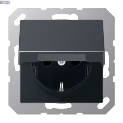 Jung A1520BFKLANM — SCHUKO rozete A, 16 A, 250 V, Hinged Lid, Thermoplastic Lacquered, Matt Anthracite, Screwless Terminals for Rigid and Flexible Wires Jung A1520BFKLANM — SCHUKO rozete A, 16 A, 250 V, Hinged Lid, Thermoplastic Lacquered, Matt Anthracite, Screwless Terminals for Rigid and Flexible Wires