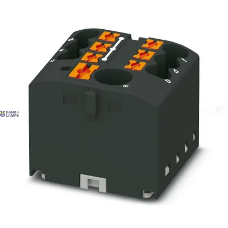Phoenix Contact Distribution Block PTFIX 6/6X2.5 BK, 24A, Black, Push-In 3273344