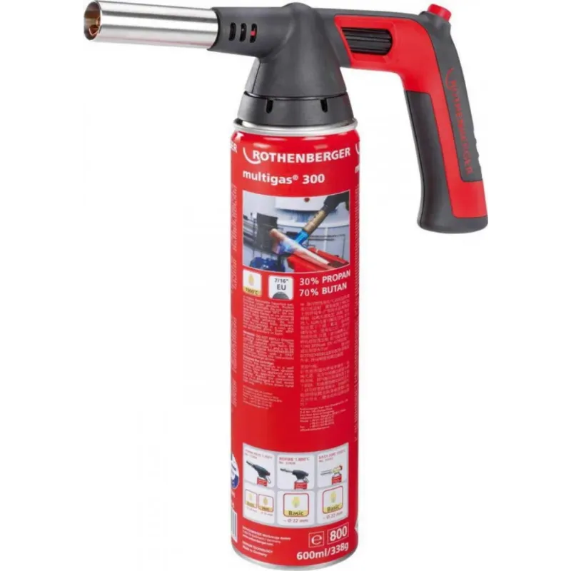 Rothenberger ROFIRE 4 PIEZO, 1950 t*, kompl. ar Multigas300 gāzi, 7/16 1000002360