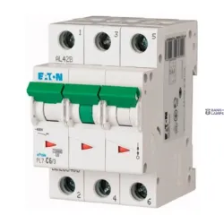 EATON 263386 — PL7-B6/3 Miniature circuit breaker (MCB), 6 A, 3p, characteristic: B EATON 263386 — PL7-B6/3 Miniature circuit breaker (MCB), 6 A, 3p, characteristic: B