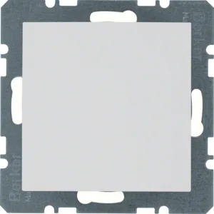 Berker 10091909 — Blind Plug Centre plate; S.1/B.3/B.7, Polar white, matt, Plastic Berker 10091909 — Blind Plug Centre plate; S.1/B.3/B.7, Polar white, matt, Plastic