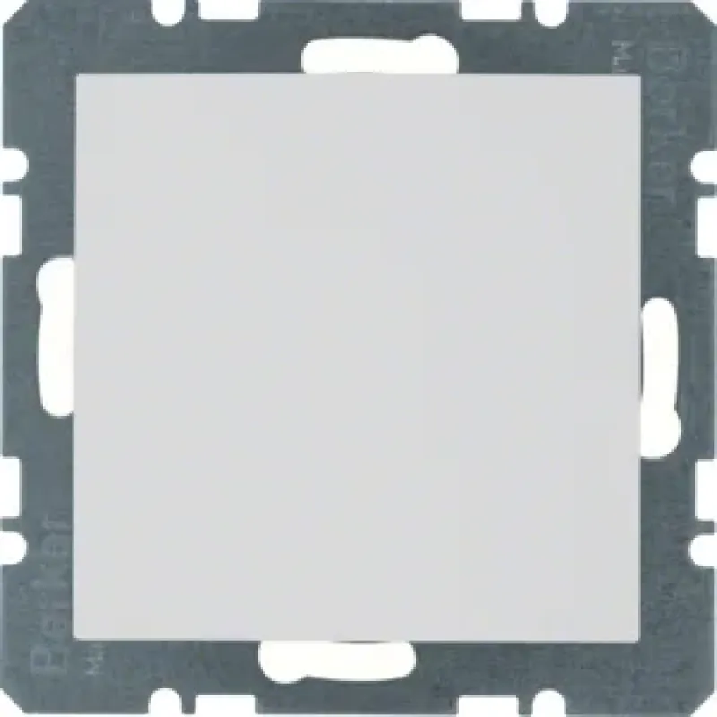 Berker Blind Plug Centre plate; S.1/B.3/B.7, Polar white, matt 10091909