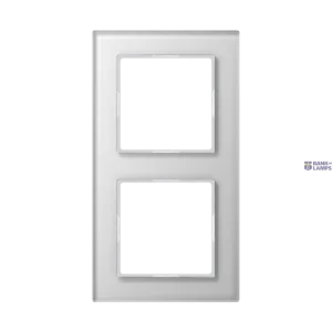 Cover Frame A Creation, 2-Gang, White, 84 mm x 155 mm, Glass, Vertical/Horizontal Installation Cover Frame A Creation, 2-Gang, White, 84 mm x 155 mm, Glass, Vertical/Horizontal Installation