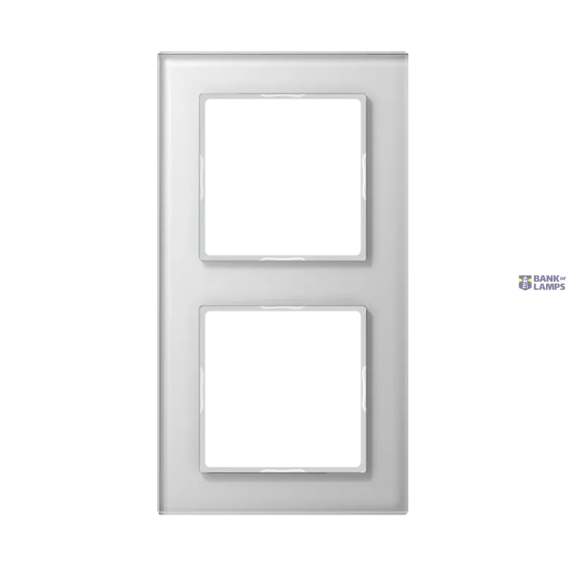 Jung Cover Frame A Creation, 2-Gang, White, 84 mm x 155 mm AC582GLWW