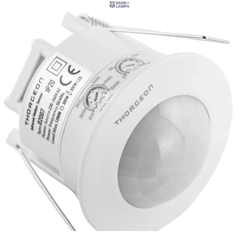 THORGEON PIR Motion Sensor 6m max800W IP20 white 02007