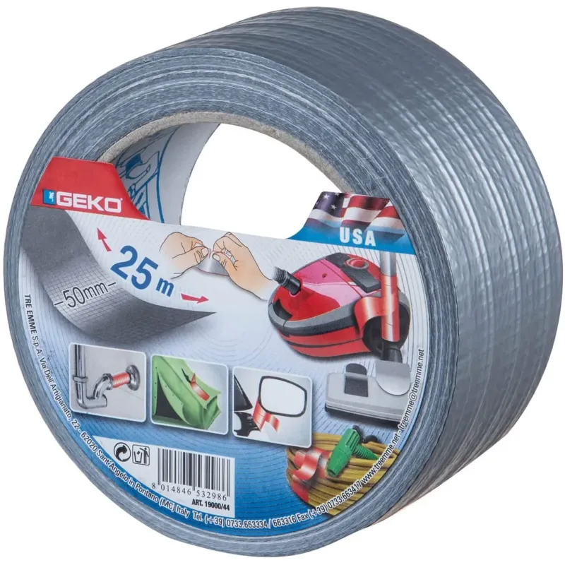 GEKO Cloth Tape 50x25m SILVER 19000/62 GEKO 8014846533075