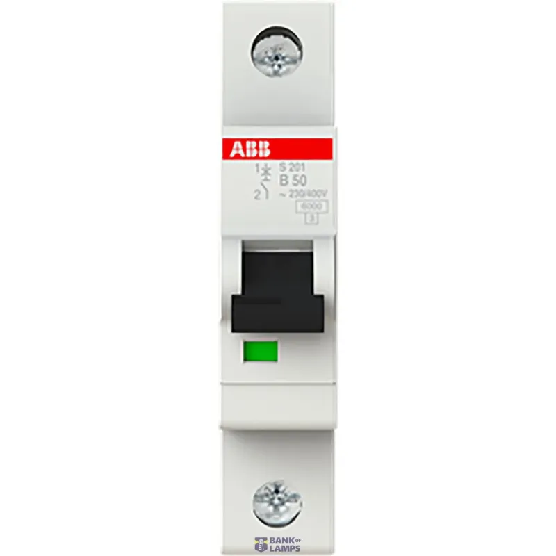 ABB S201-B50 Miniature Circuit Breaker - 1P - B - 50 A 2CDS251001R0505