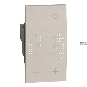 BTicino KM4441 — термостат Living Now 2 Modules, IP20, 50–60Hz, Beige, 45×86×50mm