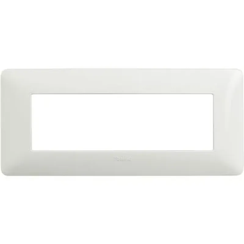 BTicino Cover Plate 6 Modules, IP20, White, 191×84×8mm AM4806BBN