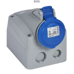 Legrand 555154 — Surface-Mounting Socket P17 P17 Tempra IP44, 200/250V, 16A, 2P+E, M25