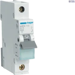 Hager MBN113 — автоматический выключатель 1P, 6 kA B-13 A, 1M