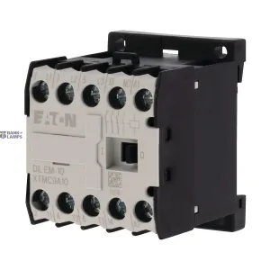 EATON 010213 — DILEM-10-G(24VDC) Contactor, 24 V DC, 3 pole, 380 V 400 V, 4 kW, Contacts N/O = Normally open= 1 N/O, Screw terminals, DC operation