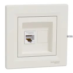 Schneider Electric EPH4300123 — Socket Asfora, UTP, RJ45, Cat 5e, Cream Schneider Electric EPH4300123 — Socket Asfora, UTP, RJ45, Cat 5e, Cream