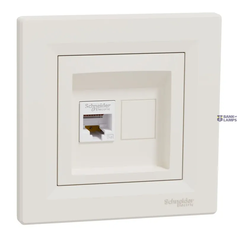 Schneider Electric Socket Asfora, UTP, RJ45, Cat 5e, Cream EPH4300123