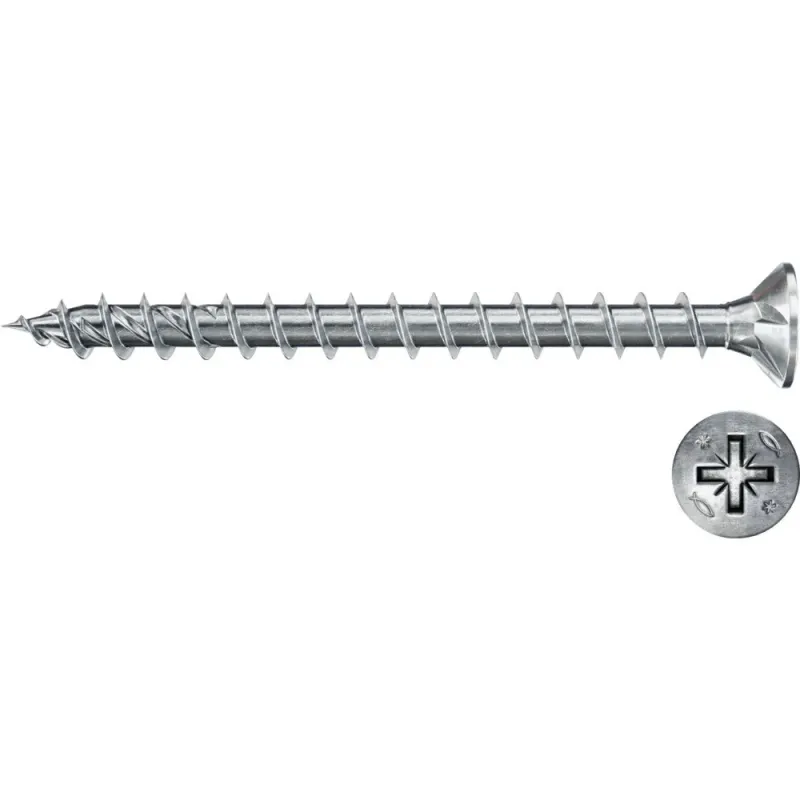 Fischer Kokskrūves PZ2 4,0X60 balti cinkotas, 200 gab. 61-670226