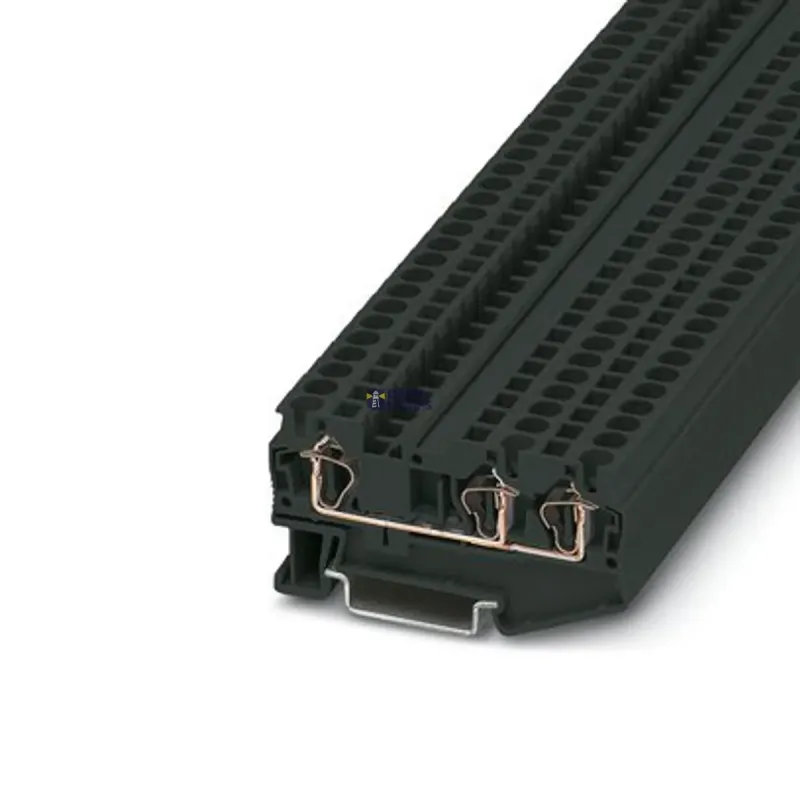 Phoenix Contact Feed-Through Terminal Block ST 4-TWIN BK, 32A, Spring-Cage 3037407