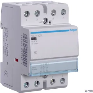 Hager ESC440S — kontaktors Humfree, 40 A, 4NO, 230 V