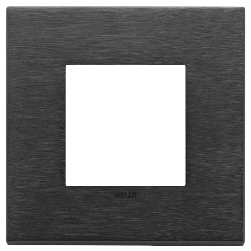 Vimar Plate 2M metal brushed black 22642-13