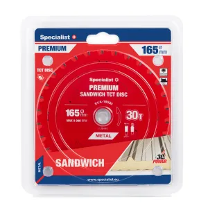 Griešanas disks 165x30Tx20mm, Sandwich PREMIUM, SPECIALIST+