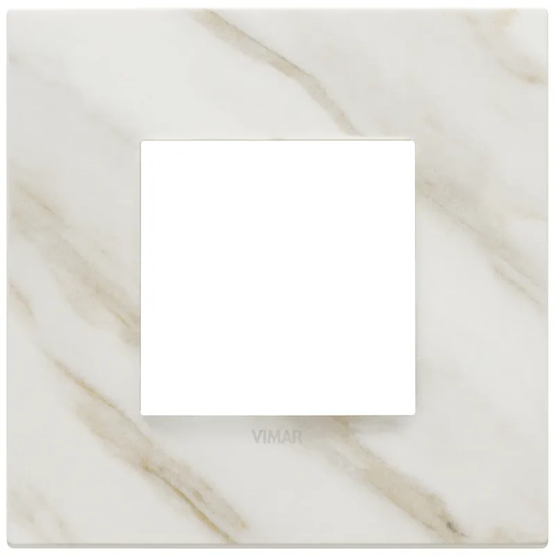 Vimar Plate 2M marbl.stoneware white Calacatta 22642-51