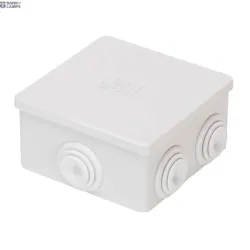 GEWISS GW44003 — Junction Box With Plain Press-on Lid, Ip44, Internal Dimensions 80x80x40, Walls With Cable Glands, Grey Ral 7035