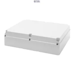 GEWISS GW44211 — Junction Box With Plain Screwed Lid, Ip56, Internal Dimensions 460x380x120, Smooth Walls, Grey Ral 7035